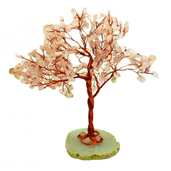 Rose Quartz & Copper Tree