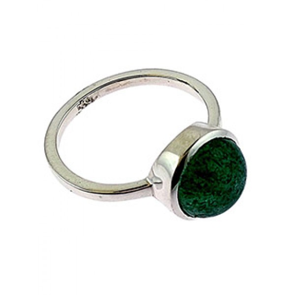 Nephradite Jade Sterling Ring - Size 8