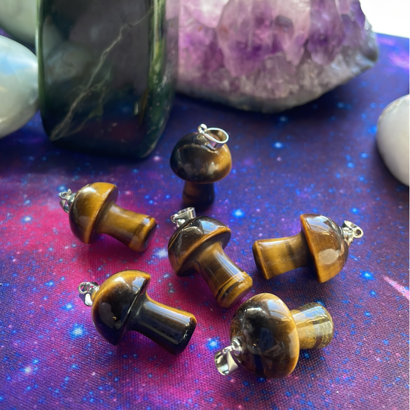Tiger Eye Mushroom Pendant Tiger Eye Mushroom Pendant