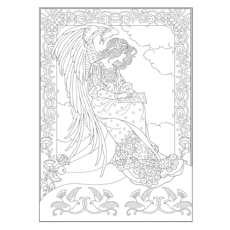 Creative Haven Elegant Angels Coloring Book Creative Haven Elegant Angels Coloring Book