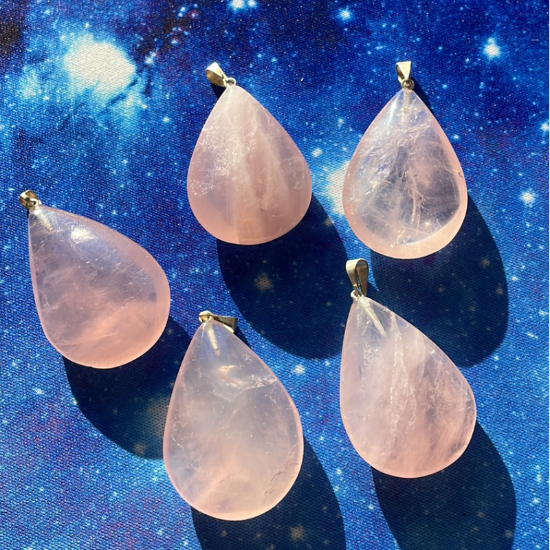 Teardrop Pendant: Rose Quartz Teardrop Pendant: Rose Quartz