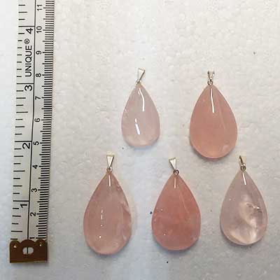 Teardrop Pendant: Rose Quartz Teardrop Pendant: Rose Quartz