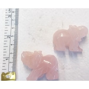 Éléphant de Quartz rose Éléphant de Quartz rose