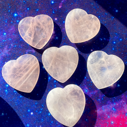 Rose Quartz Heart Worry Stone