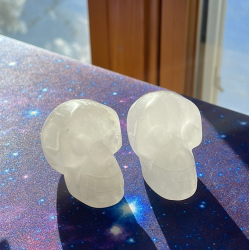White Quartz Crystal Skull