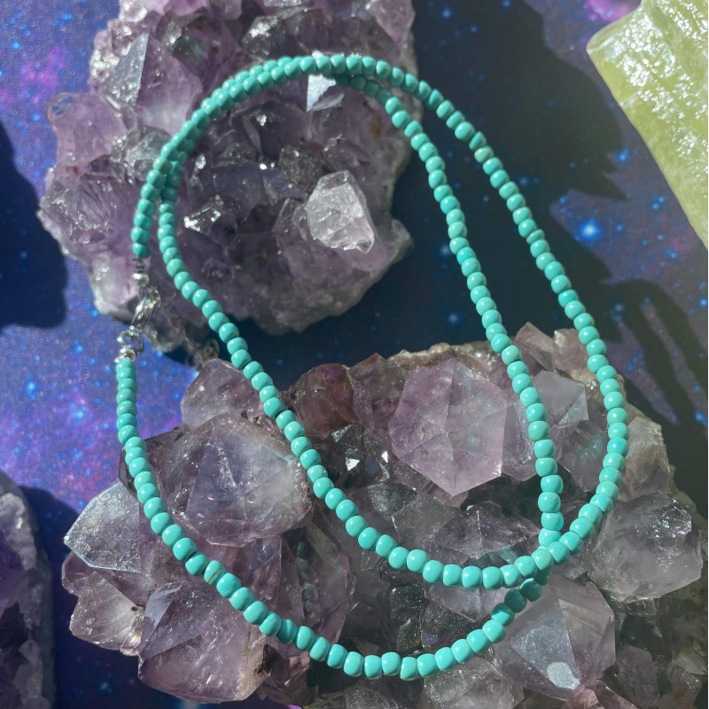 Chaîne de perles Howlite turquoise Chaîne de perles Howlite turquoise