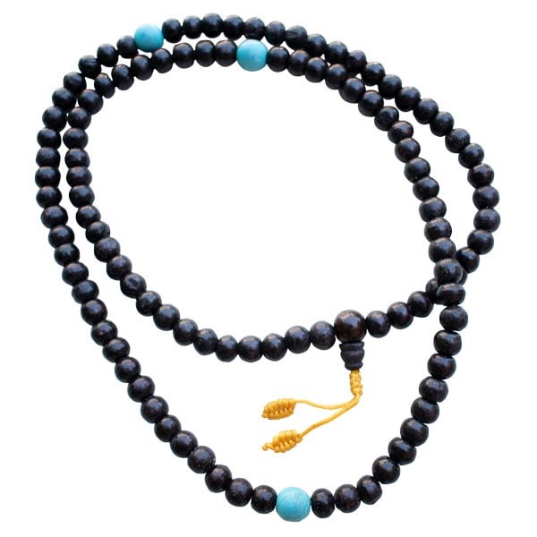Prayer Mala: Rosewood With Turquoise