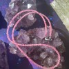 Chaîne de perles d’Agate rose, facettée Chaîne de perles d’Agate rose, facettée