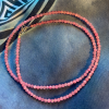 Chaîne de perles d’Agate rose, facettée Chaîne de perles d’Agate rose, facettée