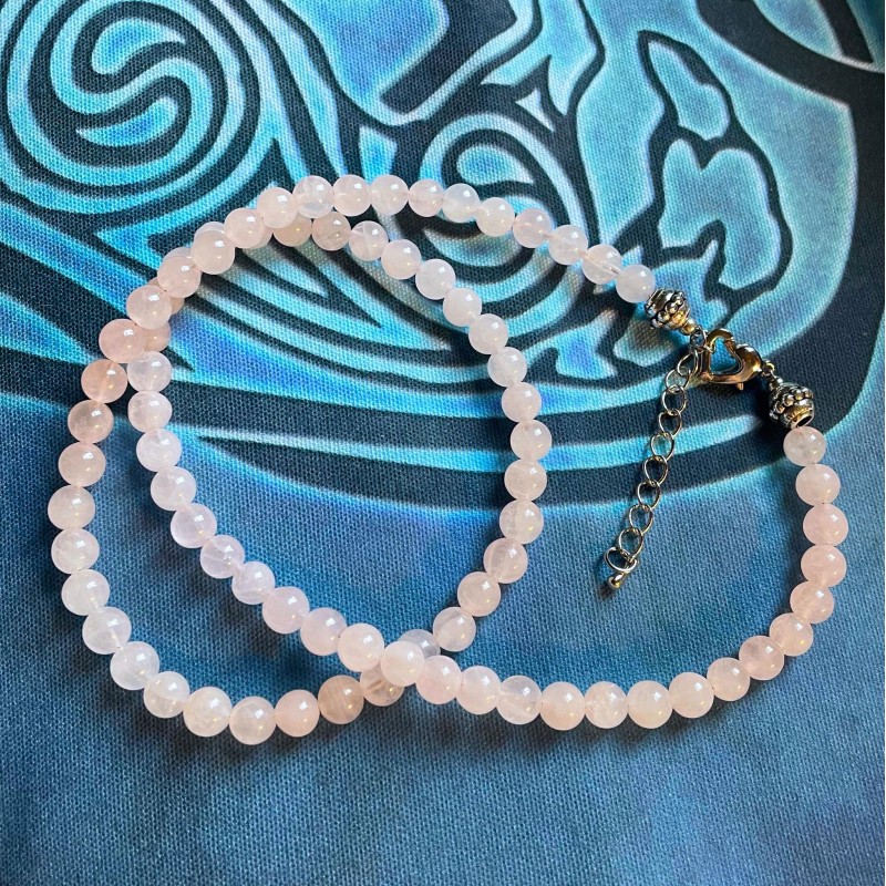 Collier de perles de Quartz rose Collier de perles de Quartz rose