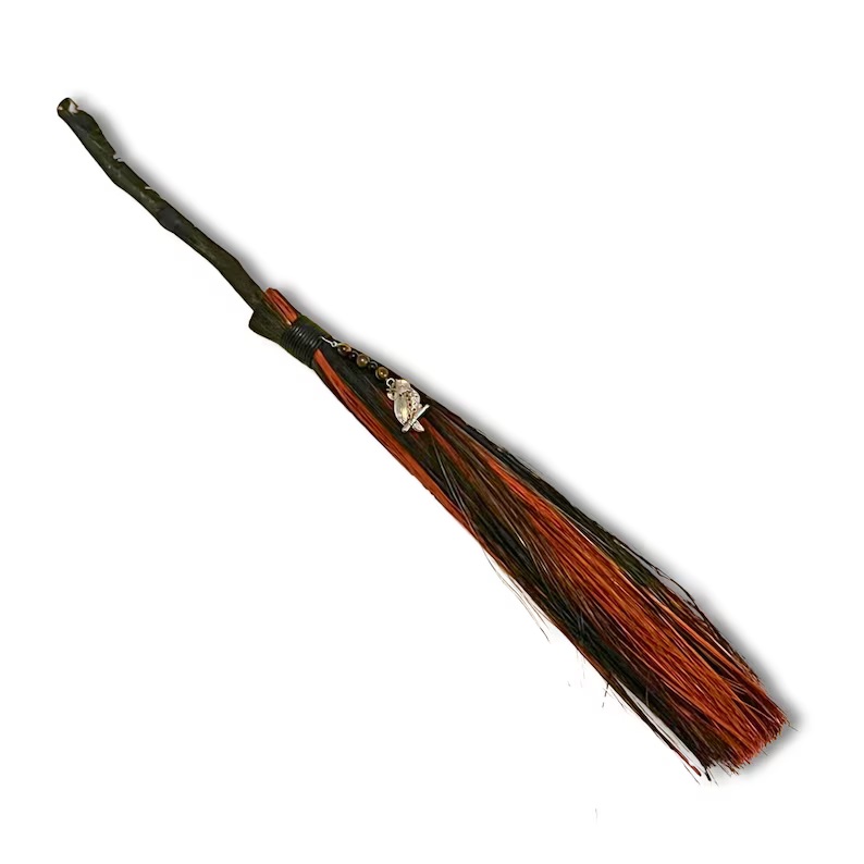 Besom Broom: Brown/Black Owl Besom Broom: Brown/Black Owl