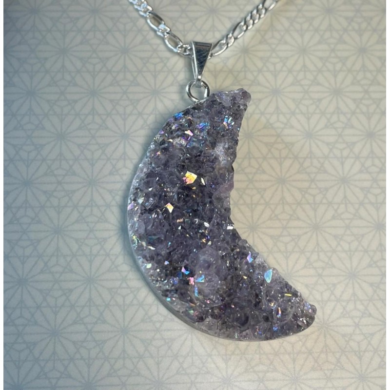 Collier Angel Aura Améthyste Lune Collier Angel Aura Améthyste Lune