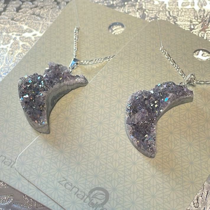 Collier Angel Aura Améthyste Lune Collier Angel Aura Améthyste Lune