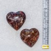 Petrified Wood Puffy Heart, Red Petrified Wood Puffy Heart, Red