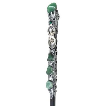 Baguette ornée de bijoux : Déesse verte