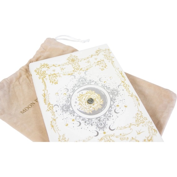 Journal végétalien : Phases de lune de cristal, avec sac de rangement Journal végétalien : Phases de lune de cristal, avec sac de rangement