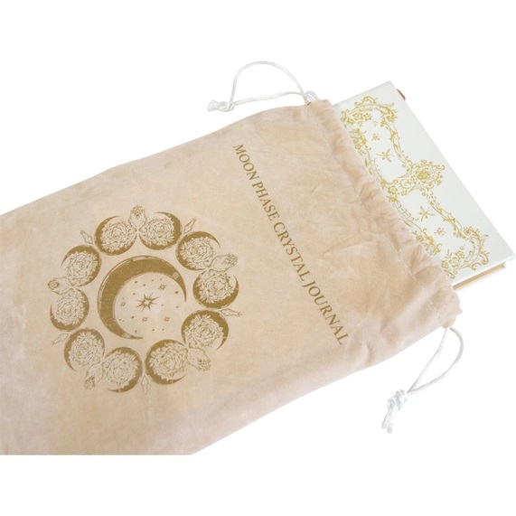 Journal végétalien : Phases de lune de cristal, avec sac de rangement Journal végétalien : Phases de lune de cristal, avec sac de rangement