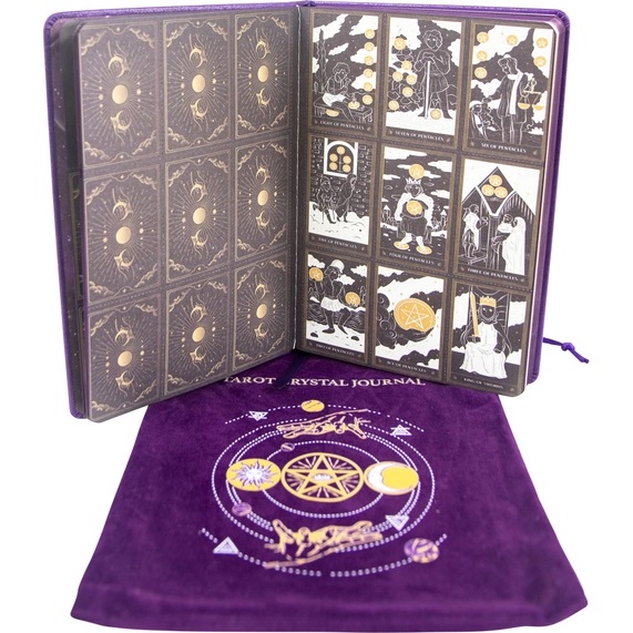Journal végétalien : Tarot violet, avec sac de rangement Journal végétalien : Tarot violet, avec sac de rangement