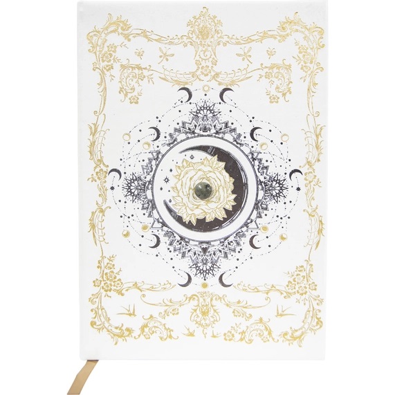 Journal végétalien : Phases de lune de cristal, avec sac de rangement Journal végétalien : Phases de lune de cristal, avec sac de rangement