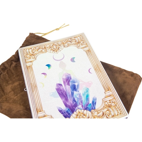 Journal végétalien : Cristaux de chakra, avec sac de rangement Journal végétalien : Cristaux de chakra, avec sac de rangement