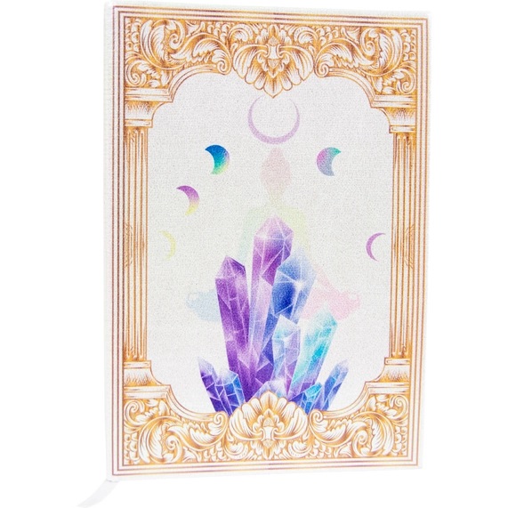 Journal végétalien : Cristaux de chakra, avec sac de rangement Journal végétalien : Cristaux de chakra, avec sac de rangement