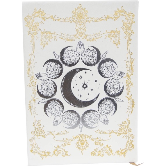 Journal végétalien : Phases de lune de cristal, avec sac de rangement Journal végétalien : Phases de lune de cristal, avec sac de rangement