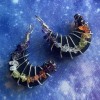 Pendentif lune chakra agate noire Pendentif lune chakra agate noire