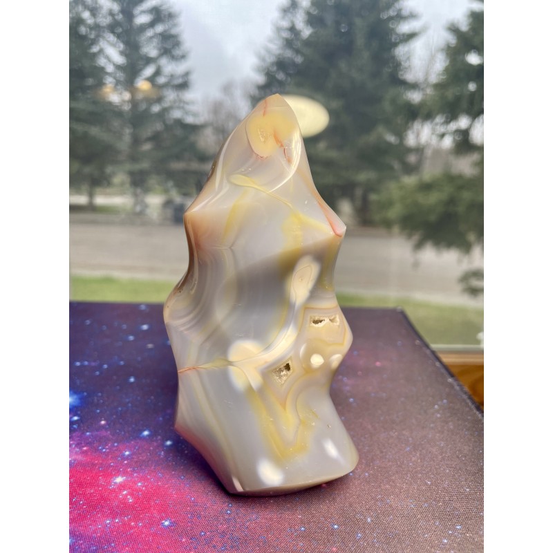 Spécimen de flamme d’Agate Orca C Spécimen de flamme d’Agate Orca C