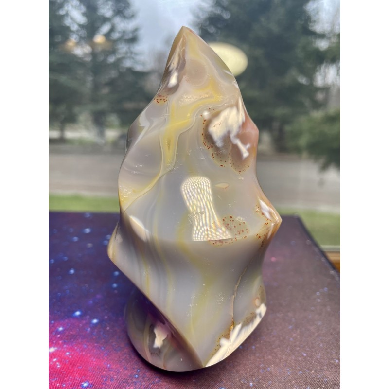 Spécimen de flamme d’Agate Orca C Spécimen de flamme d’Agate Orca C