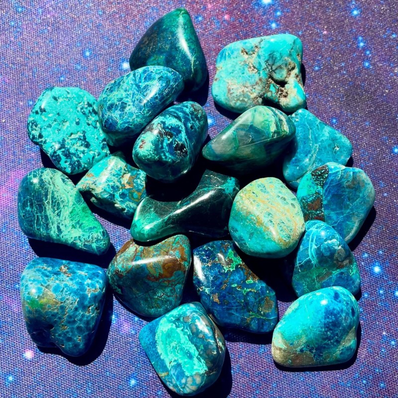Chrysocolle shattukite, roulée Chrysocolle shattukite, roulée