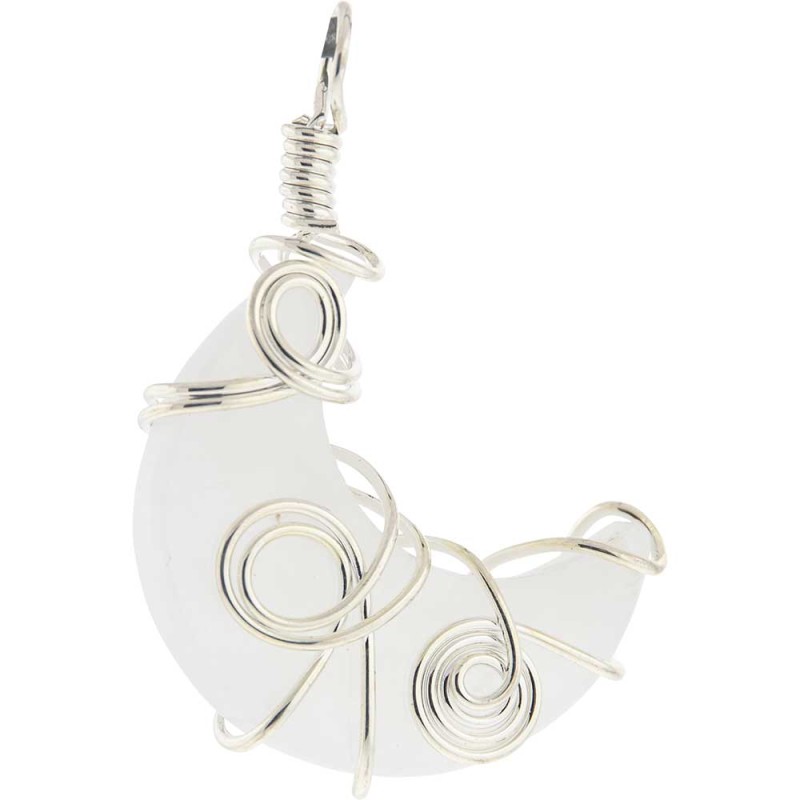 Pendentif Lune Quartz Neige Pendentif Lune Quartz Neige