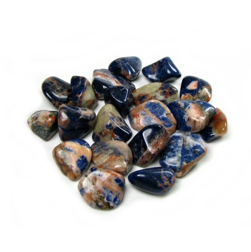 Coucher de soleil Sodalite, culbutée Coucher de soleil Sodalite, culbutée