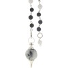 Pierre de lune et perles de lave Pendule Pierre de lune et perles de lave Pendule