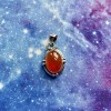 Pendentif en cornaline sterling, forme ovale Pendentif en cornaline sterling, forme ovale