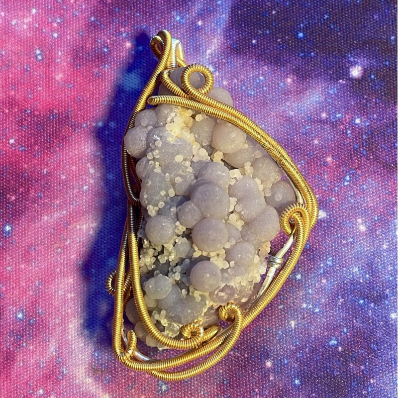 Natural Grape Agate Cluster Pendant Natural Grape Agate Cluster Pendant