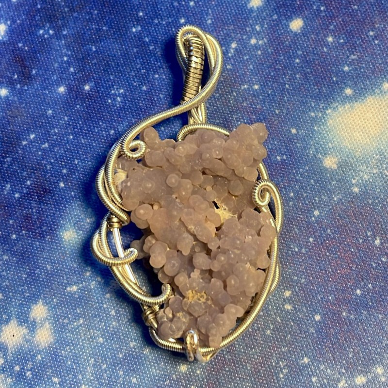 Natural Grape Agate Cluster Pendant Natural Grape Agate Cluster Pendant