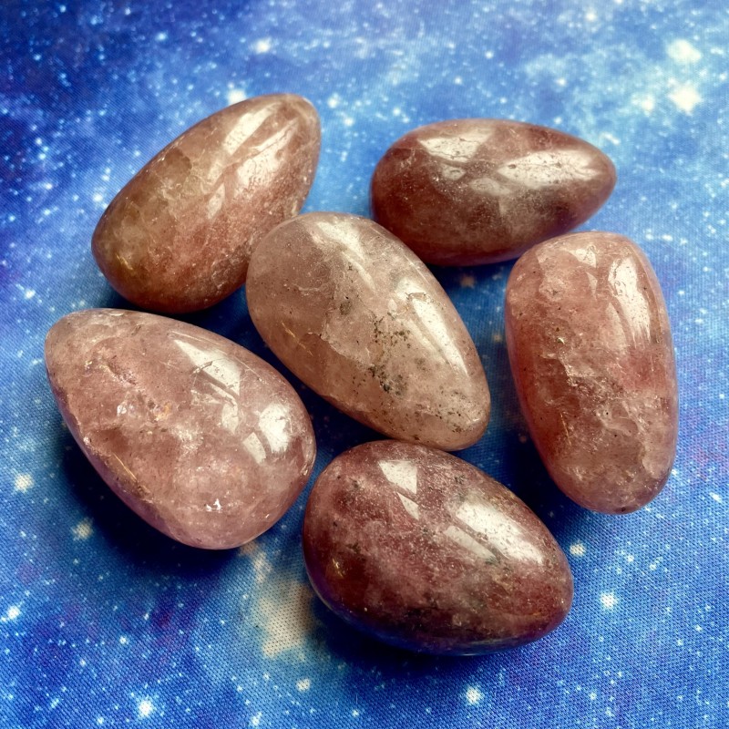 Strawberry Quartz Palm Stones Strawberry Quartz Palm Stones