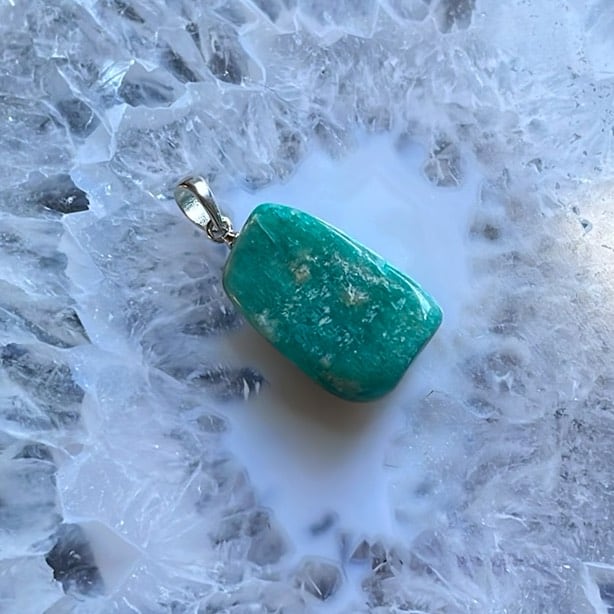 Tumbled Pendant, Amazonite Tumbled Pendant, Amazonite