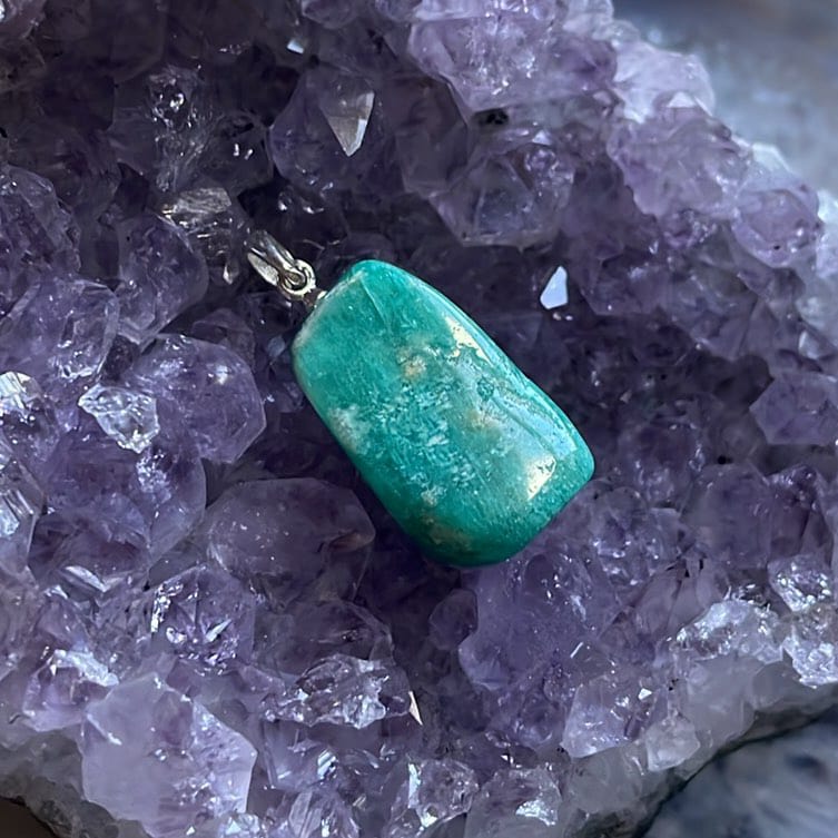 Tumbled Pendant, Amazonite Tumbled Pendant, Amazonite