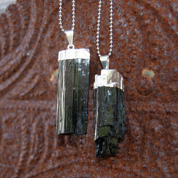 Pendentif Tourmaline Noire, Naturel Pendentif Tourmaline Noire, Naturel