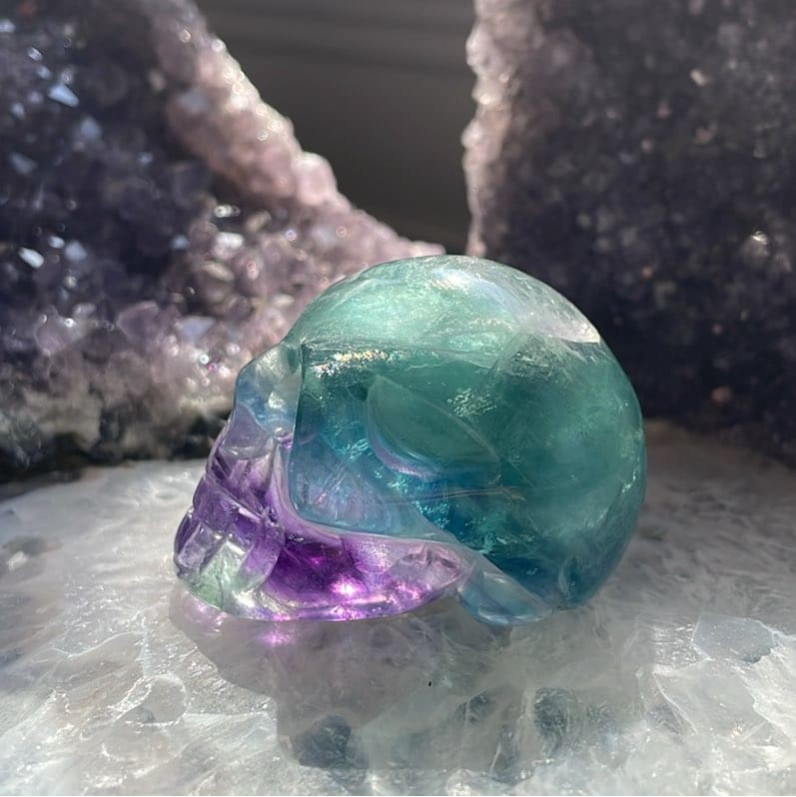 Fluorite Skull, A Fluorite Skull, A