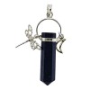 Pendentif libellule lune : Tourmaline noire Pendentif libellule lune : Tourmaline noire