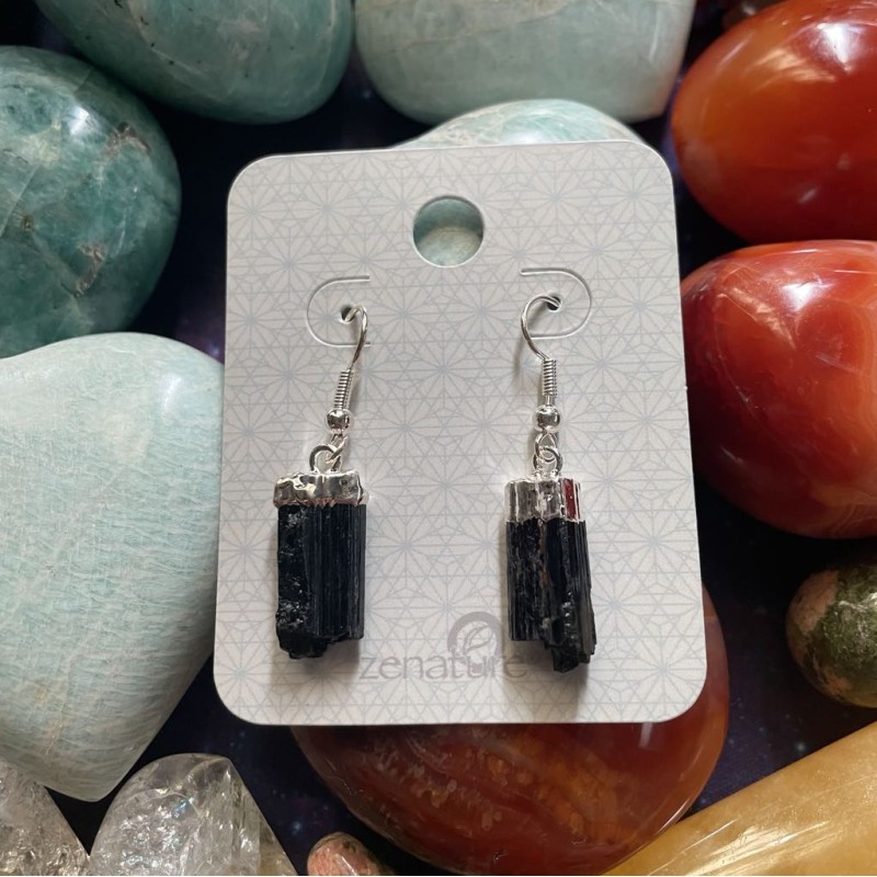 Boucles d’oreilles Natural Black Tourmaline Boucles d’oreilles Natural Black Tourmaline