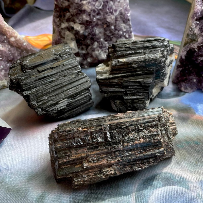 Spécimen de tourmaline noire Spécimen de tourmaline noire