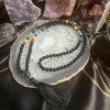 Black Obsidian Chakra Prayer Mala Black Obsidian Chakra Prayer Mala