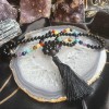 Black Obsidian Chakra Prayer Mala Black Obsidian Chakra Prayer Mala