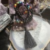 Black Obsidian Chakra Prayer Mala Black Obsidian Chakra Prayer Mala