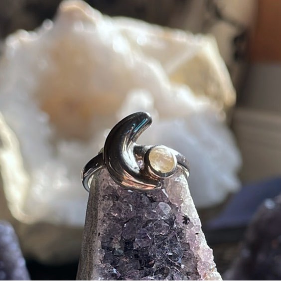 Bague Croissant de Lune, Sterling Bague Croissant de Lune, Sterling