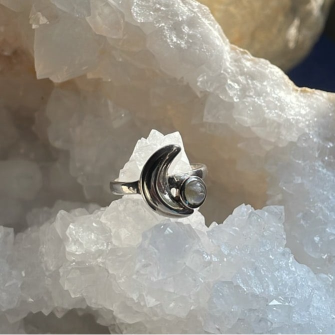 Bague Croissant de Lune, Sterling Bague Croissant de Lune, Sterling