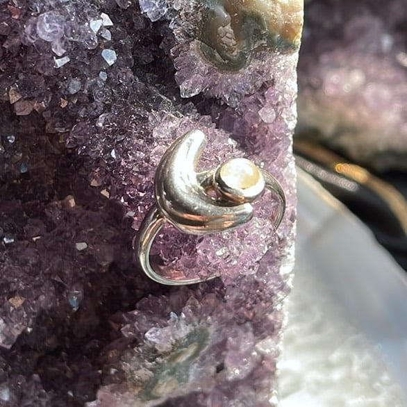 Bague Croissant de Lune, Sterling Bague Croissant de Lune, Sterling